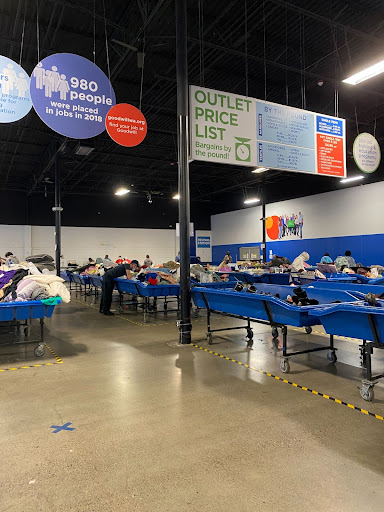 At the Goodwill Outlet in Lacey, shoppers dig through large bins that are replaced with new items daily.