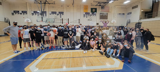 A group of students attending P.E. club.