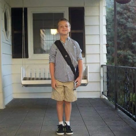 Jacob Reeves on his first day of kindergarten.