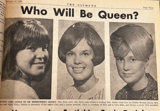 A 1966 Olympus article on Homecoming queens.