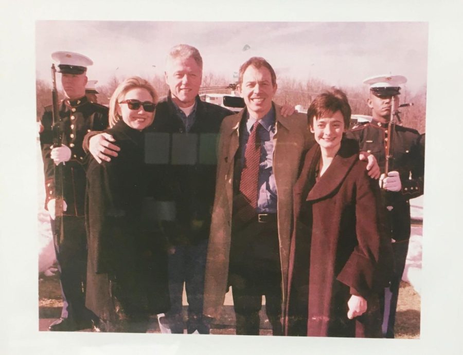 Bach (far left) standing guard on a reactionary force for the Clinton family in Camp David, Maryland.