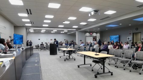Members of the Olympia Robotics Federation (ORF) shared speeches at an OSD board meeting on April 13, 2023. STEM programs are still on the cut list despite student advocacy. 