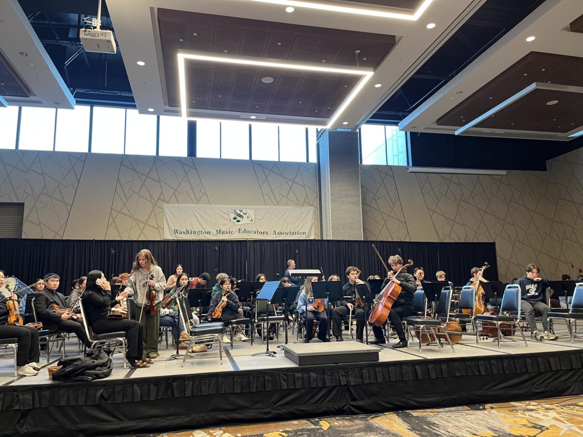 Sound check at Yakima Convention Center.