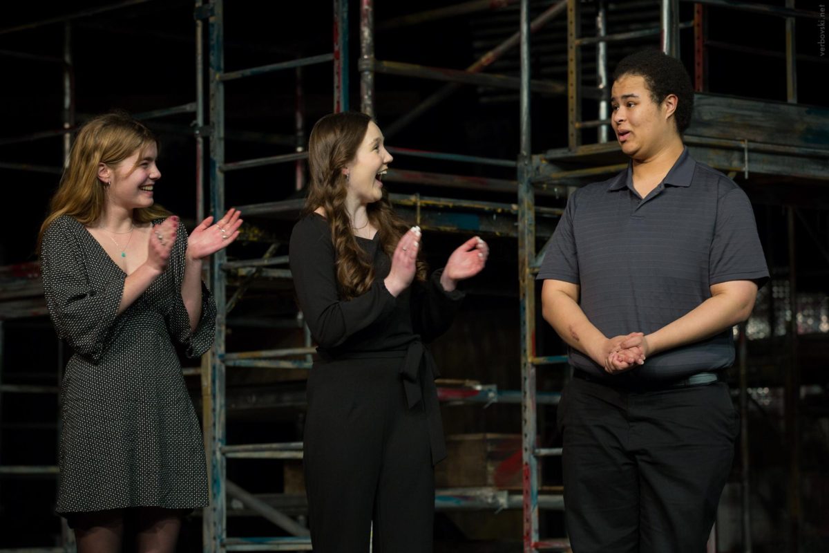 Blaze Rowan wins the Poetry Out Loud Washington State title. Photo courtesy of the Washington State Arts Commission. 