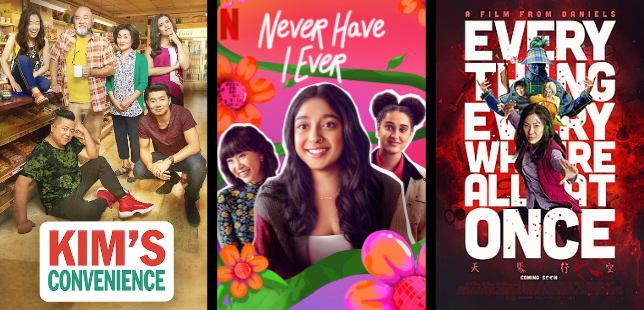 Kim's Convenience, Never Have I Ever, and Everything Everywhere All at Once, three of the best depictions of Asian Americans in media. 