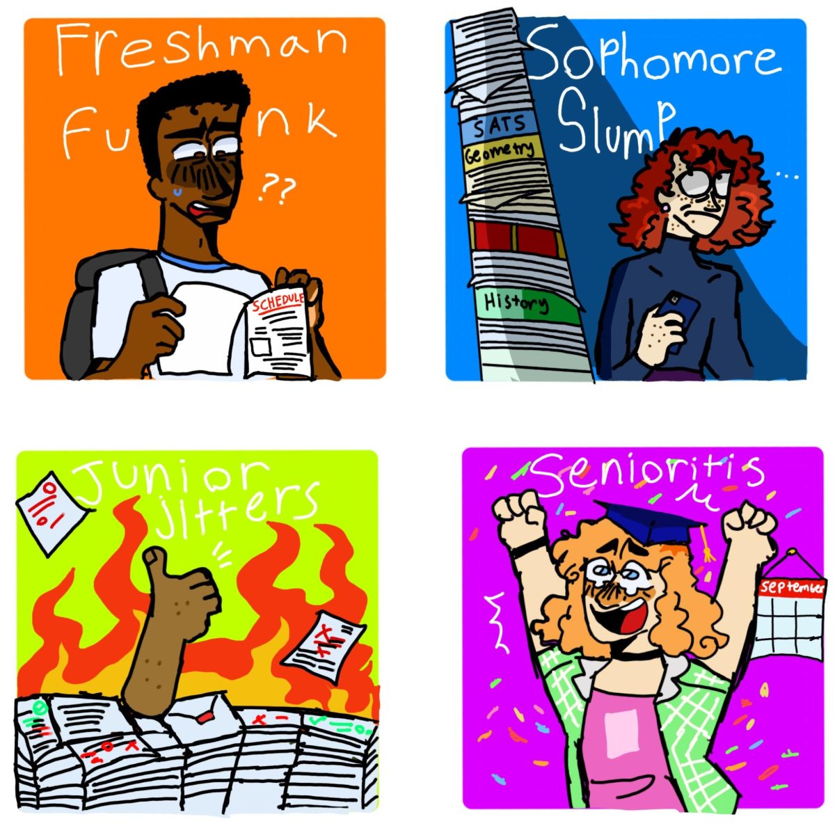 No matter the grade, each faces their own challenges heading into the second semester of high school.