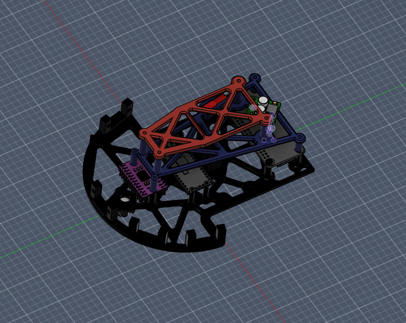 An example of a 3D modeled design, it can be unclear as to what a design is for without context. In this example, the design could be for a model building or a small remote, but in reality, it's for an RC car's computer storage stack