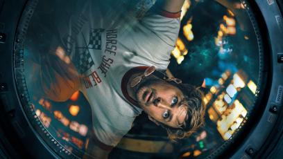 The cover image for the “Project Hail Mary” movie features brilliant astronauts and middle school teacher Ryland Grace looking out into the vastness of space. Courtesy of Sony Pictures.