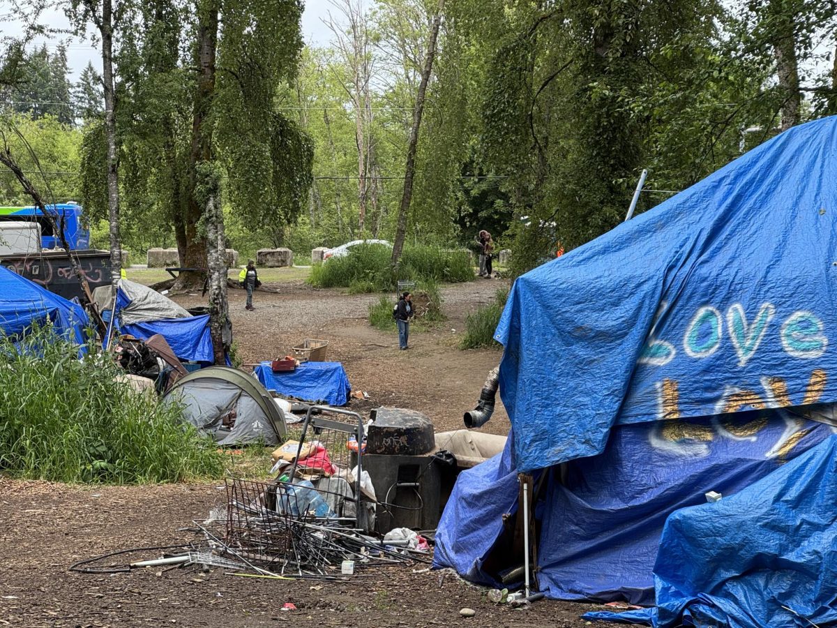 OlyMAP organization members doing work in the Jungle encampment.